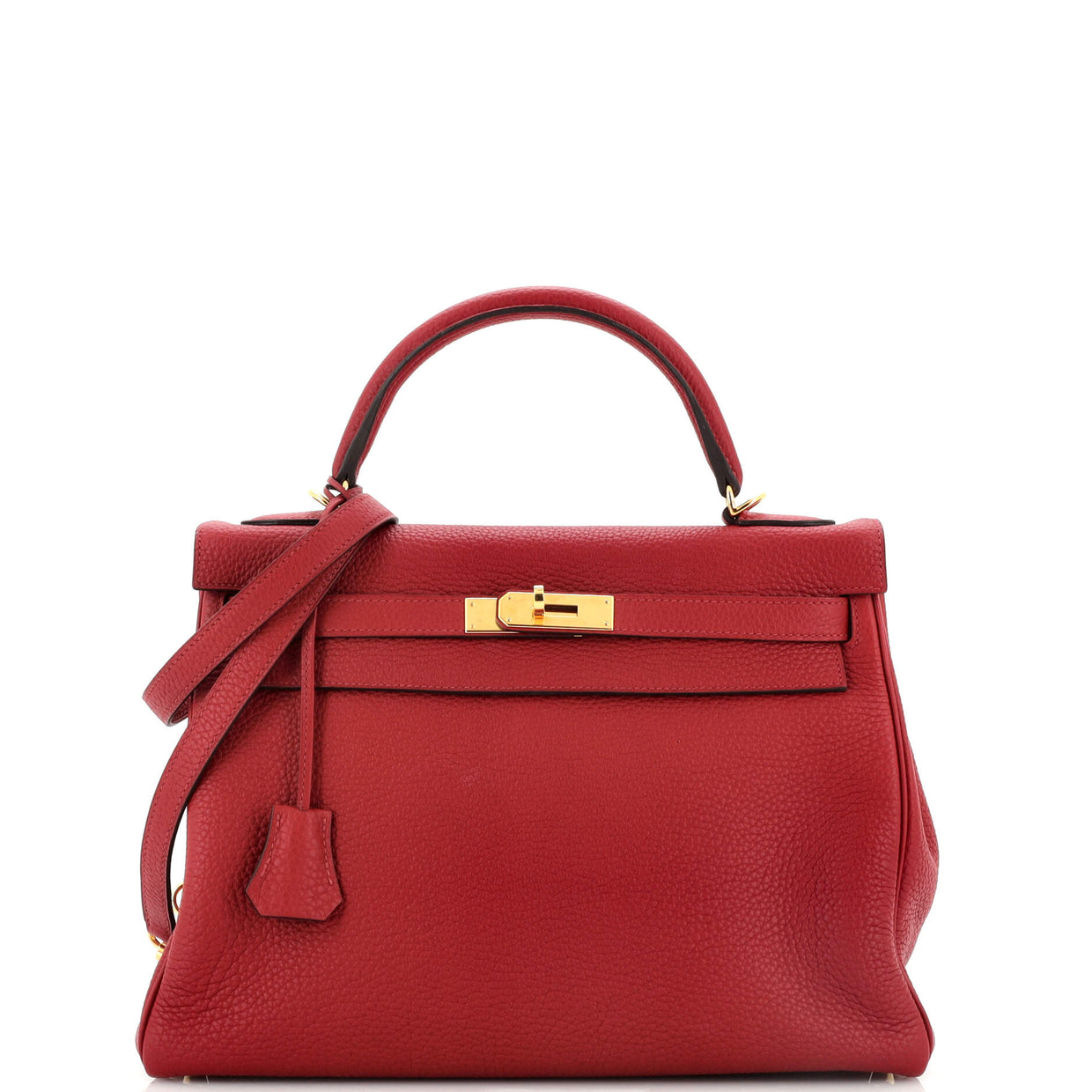 Hermes Kelly Handbag Red Togo with Gold Hardware 32 Red 2019792