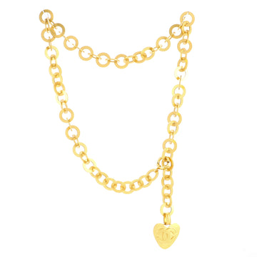 Chanel Vintage CC Heart Pendant Chain Belt Metal XL