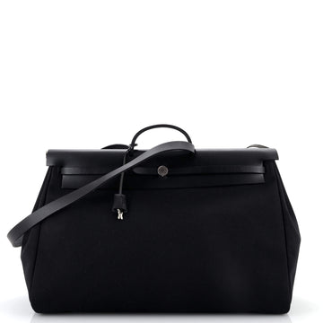 Hermes Herbag Zip Leather and Toile 50