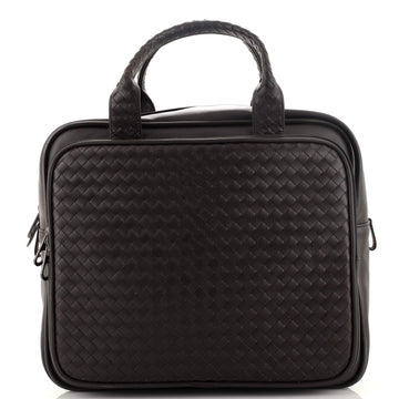 Bottega Veneta Pocket Travel Bag Leather with Intrecciato Small
