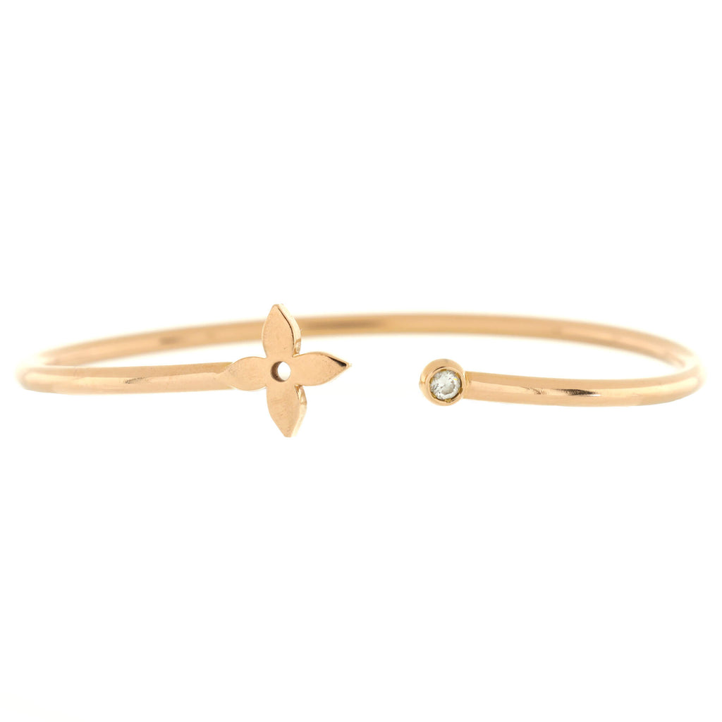 Louis Vuitton Idylle Blossom Diamond 18k Rose Gold Twist Bracelet