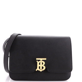 Burberry TB Flap Bag Leather Medium