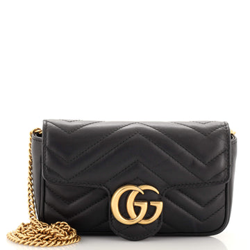 Gucci GG Marmont Flap Bag Matelasse Leather Super Mini