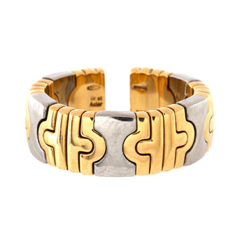 Bvlgari Parentesi Ring Stainless Steel and 18K Yellow Gold