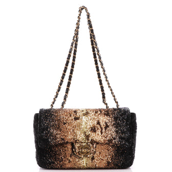 Chanel Flap Bag Ombre Sequins Medium