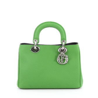 Christian Dior Diorissimo Tote Pebbled Leather Mini Green 2021405