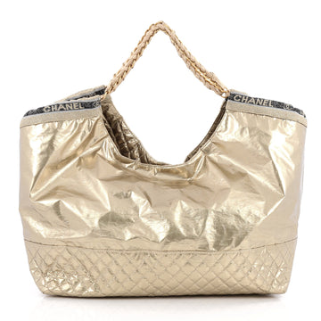 Chanel Flashdance Coco Cabas Quilted Vinyl Large Gold