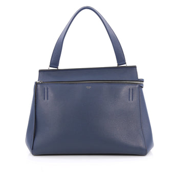 Celine Edge Bag Leather Medium Blue 2022001