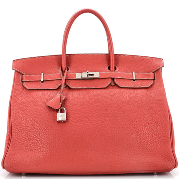 Birkin Handbag Sanguine Fjord with Palladium Hardware 40