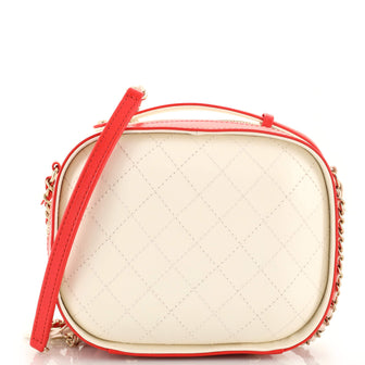 Chanel Vanity Case Bag Quilted Crumpled Calfskin Small