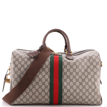 Gucci Ophidia Carry On Duffle Bag GG Coated Canvas Medium