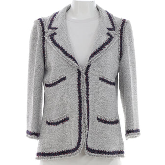 Chanel Women's Four Pocket Jacket Tweed Gray 202293160