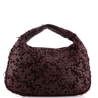 Bottega Veneta Veneta Hobo Intrecciato Nappa with Velvet Medium