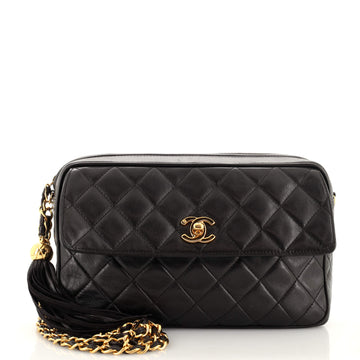 Chanel Vintage Front Pocket Camera Bag Quilted Lambskin Medium