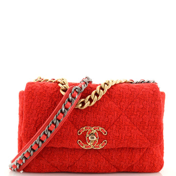 Chanel 19 Flap Bag Quilted Tweed Medium