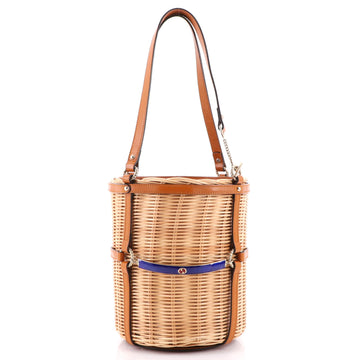 Gucci Cestino Bucket Bag Wicker Small