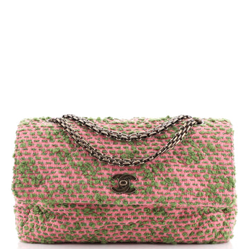 Chanel Vintage Reissue Chain Flap Bag Quilted Tweed Medium