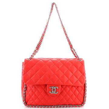 Chanel Chain Around Flap Bag Quilted Leather Maxi