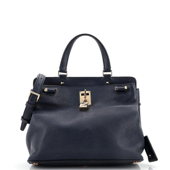 Valentino Garavani Joy Lock Top Handle Bag Leather Medium