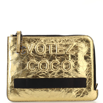 Chanel Feminine Pouch Crinkled Leather Small