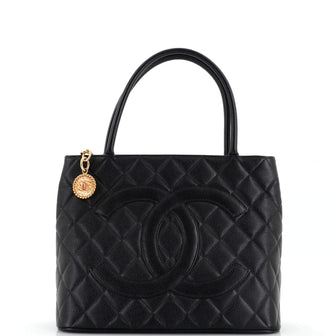 Chanel Medallion Tote Quilted Caviar