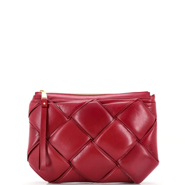 Bottega Veneta Zip Pouch Padded Maxi Intrecciato Paper Calfskin