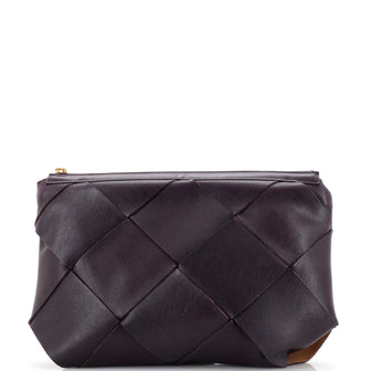 Bottega Veneta Zip Pouch Maxi Intrecciato Leather