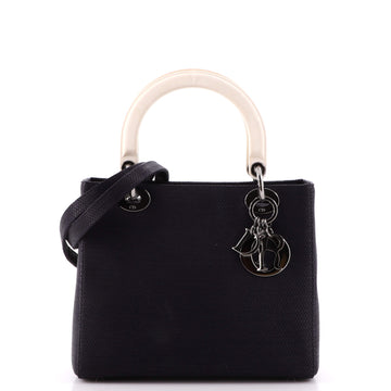 Christian Dior Vintage Lady Dior Canvas with Resin Medium
