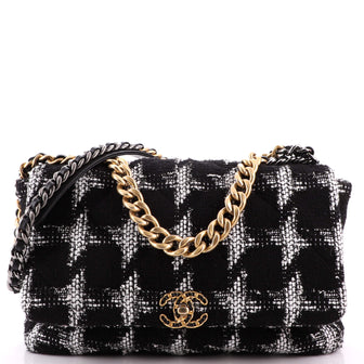 Chanel 19 Flap Bag Quilted Tweed Maxi