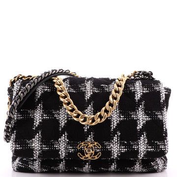 Chanel 19 Flap Bag Quilted Tweed Maxi