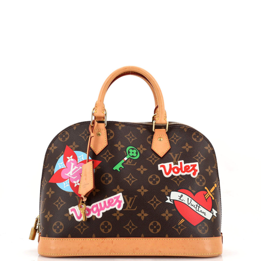 Louis Vuitton Alma Handbag Limited Edition Patches Monogram Canvas PM at  1stDibs  louis vuitton logo patch, louis vuitton alma bb limited edition, louis  vuitton leather patch