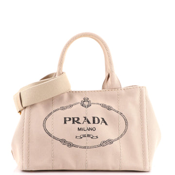 Prada Canapa Convertible Tote Canvas Mini