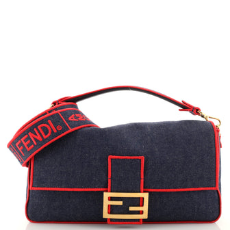 Fendi Baguette NM Bag Denim Large