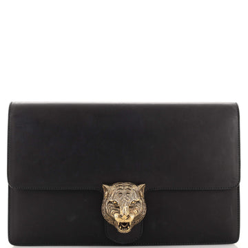 Gucci Animalier Flap Clutch Leather Medium