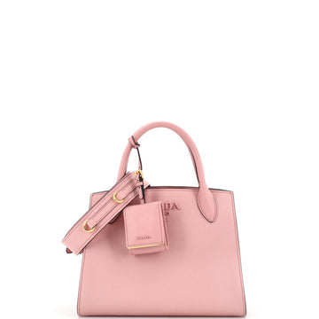 Prada Monochrome Tote Saffiano with City Calf Small