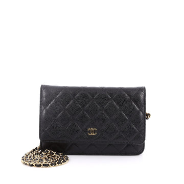 Chanel Wallet on Chain Quilted Caviar Black
