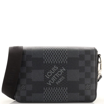 Louis Vuitton Studio Messenger Bag Limited Edition Damier Graphite 3D