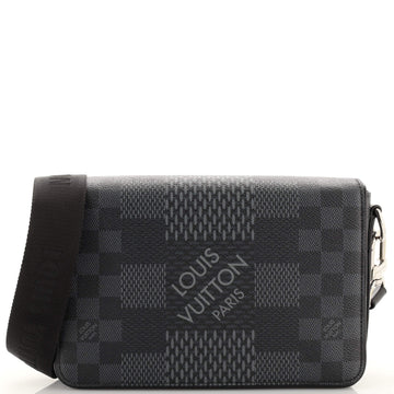 Louis Vuitton Studio Messenger Bag Limited Edition Damier Graphite 3D