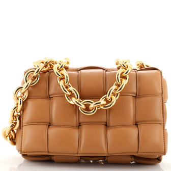 Bottega Veneta Cassette Chain Crossbody Bag Padded Maxi Intrecciato Leather