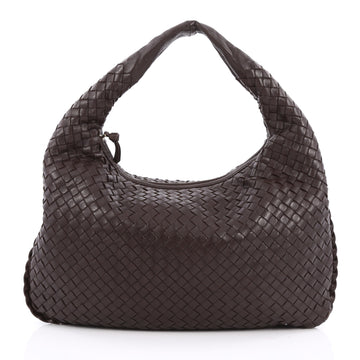  Bottega Veneta Veneta Hobo Intrecciato Nappa Medium Brown 2024405