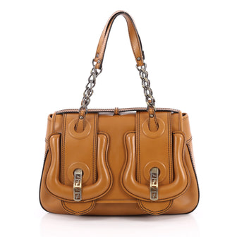 Fendi B. Bag Leather Medium Brown 2024501