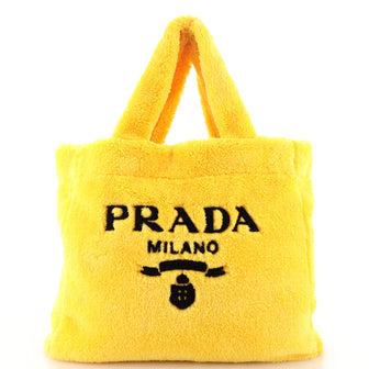 Prada Logo Tote Terry Cloth