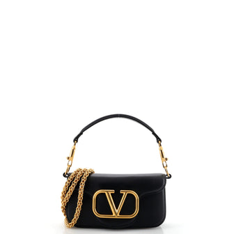Valentino Garavani VLogo Loco Flap Shoulder Bag Leather Small
