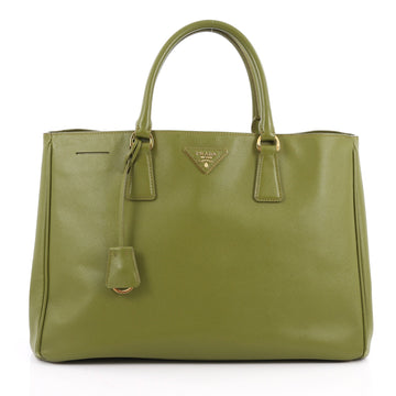 Prada Lux Open Tote Saffiano Leather Large Green 2025001