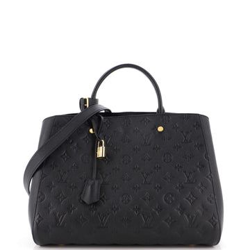 Louis Vuitton Montaigne Handbag Monogram Empreinte Leather GM