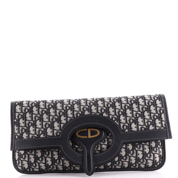 Christian Dior Fold Over Clutch Oblique Canvas