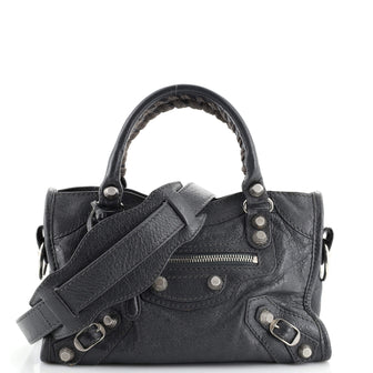 Balenciaga City Giant Studs Bag Leather Mini