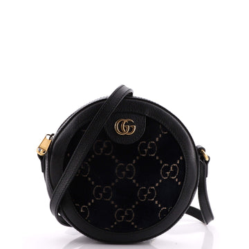 Gucci Ophidia Round Shoulder Bag GG Velvet Mini