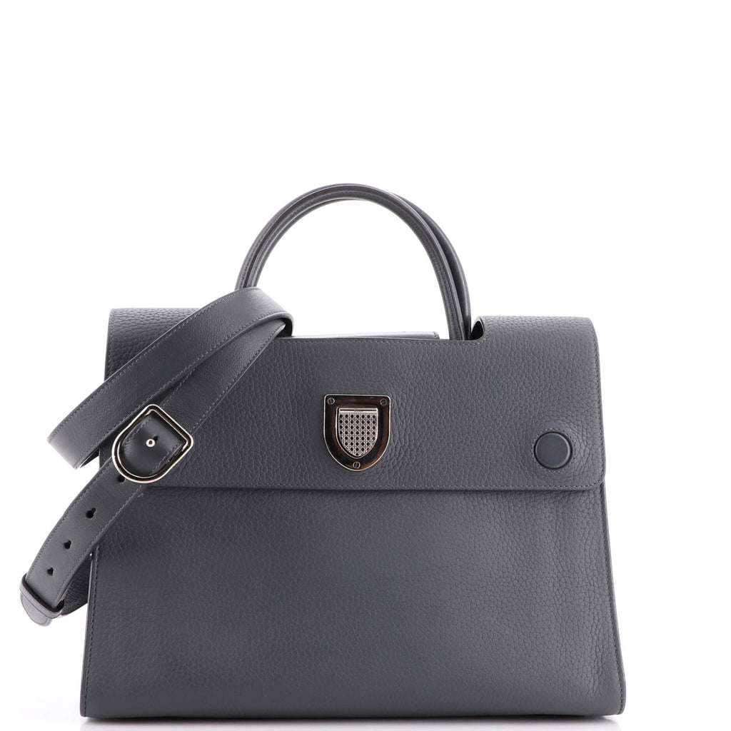 Christian Dior Diorever Bag Leather Medium Gray 20254025