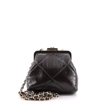 Chanel CC Kisslock Frame Clutch with Chain Quilted Lambskin Mini
